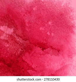 Abstract red watercolor vector background, Designed grunge paper texture, pink artistic vector backdrop, hand drawn style for design menu, wallpaper, beauty salon, natural product, template cosmetic