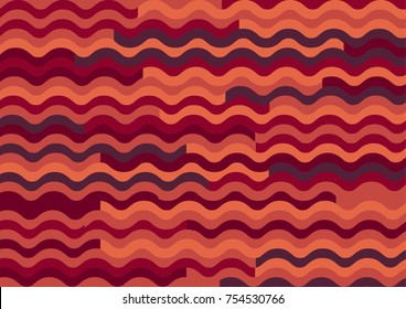 Abstract Red wave  background , background can used for wallpaper or design , Hot tone , vector.
