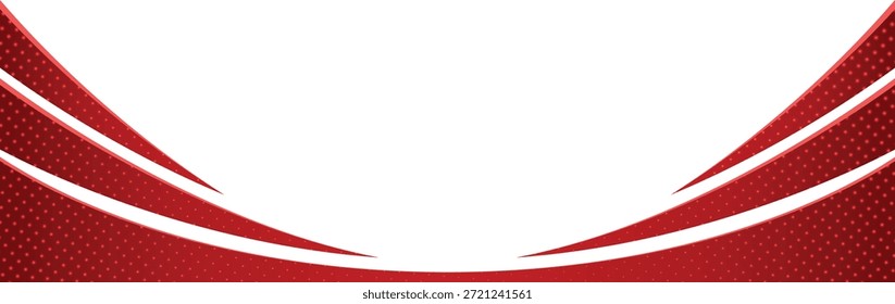 Abstract Red Wave Background with Copy Space