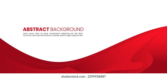 Abstract Red Wave Background Design