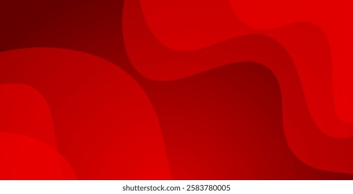 Abstract red wave background with dynamic flowing shapes, creating a modern and vibrant design for digital projects and branding.