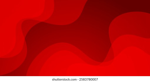 Abstract red wave background with dynamic flowing shapes, creating a modern and vibrant design for digital projects and branding.