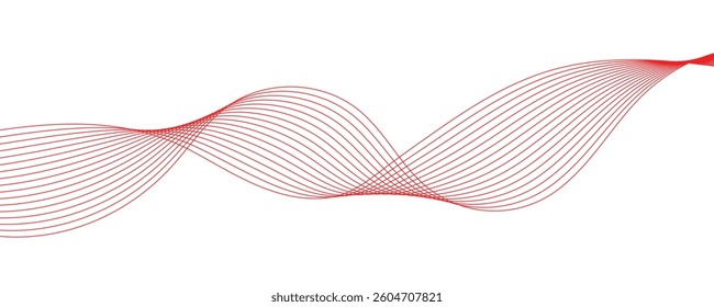 abstract red wave background. eps10