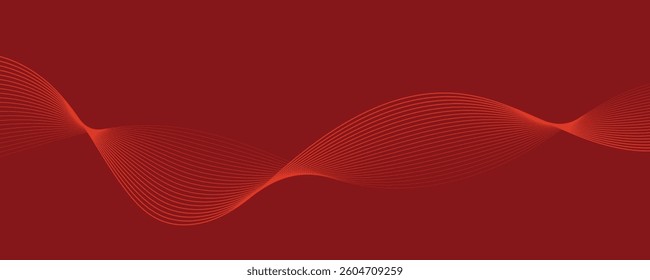 abstract red wave background. eps10