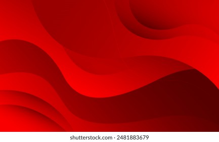 Abstractas fondo de onda roja. Composición de las Formas fluidas. Ilustración vectorial