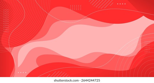 Abstract red wave background with smooth curves, fluid motion, and glowing highlights. This vibrant design is perfect for digital ads, modern web design, business templates, and bold promotional graph