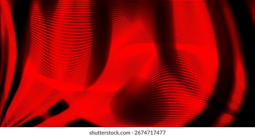 Abstract red wave background with smooth flowing lines, dynamic gradient texture,modern digital pattern.for technology