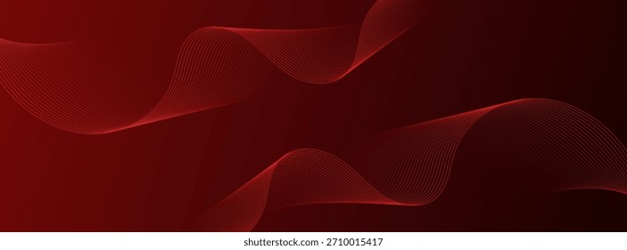 Abstract red wave background with smooth flowing shapes.