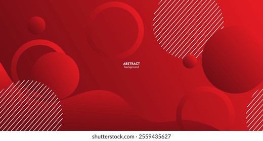 Abstract red wave background. Trendy gradient shape composition. Cool circle background design for poster. Vector eps10