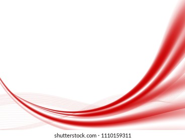 Abstract red wave background vector illustration