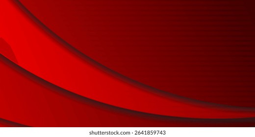 Abstract red wave background, Vector red line background curve elements with black transparency space for text and message design, overlapping layers