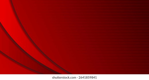 Abstract red wave background, Vector red line background curve elements with black transparency space for text and message design, overlapping layers