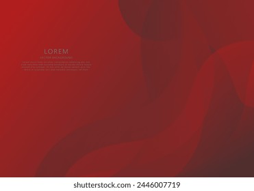 Abstract red wave banner background for website, product