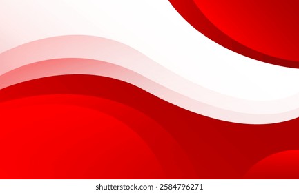 Abstract red wave banner background. Vector illustration