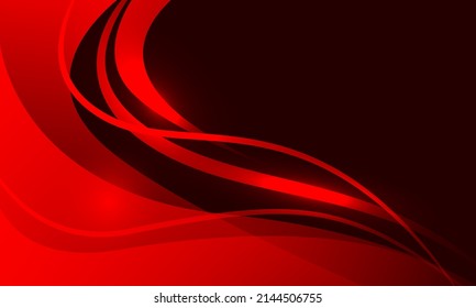 Abstract red wave curve dynamic design modern luxury creative background vector illustration.