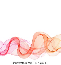 Abstract red wave. Design element. Business presentation layout