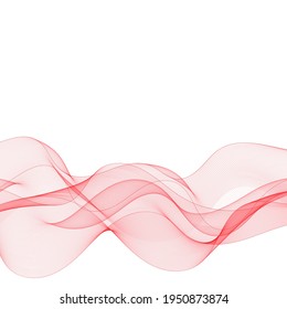 Abstract red wave. Design element. Business presentation layout