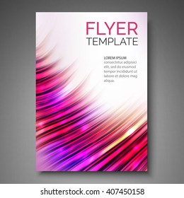 Abstract red wave design for flyer, cover, poster, banner. Colorful abstract template. Vector illustration.