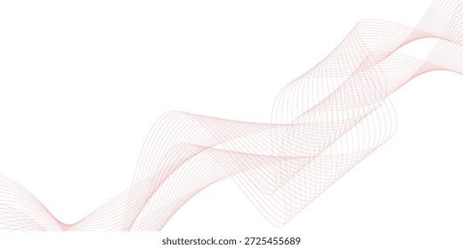 Projeto de onda vermelha abstrato no fundo branco