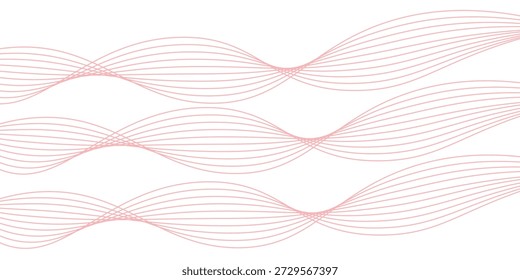 Projeto de onda vermelha abstrato no fundo branco

