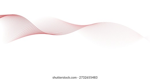 Abstrato Design de Onda Vermelha em Branco Fundo eps10