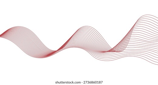 Diseño onda roja Abstractas