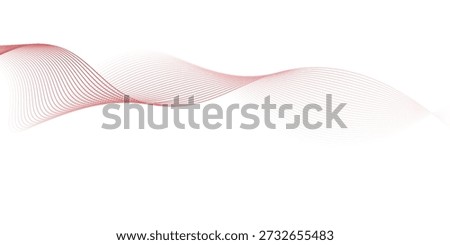 Abstract Red Wave Design on White Background eps10