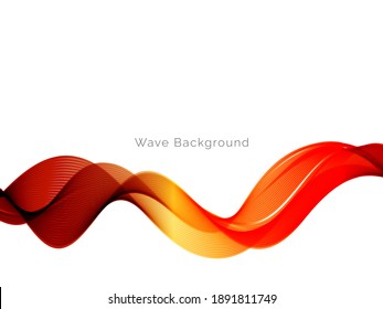 Abstract red wave design vector background