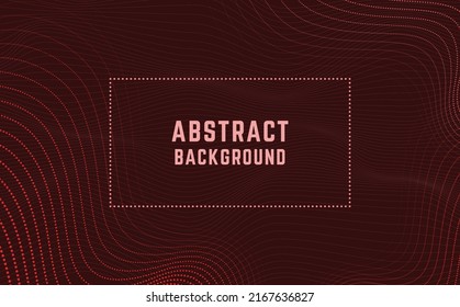 Abstract red wave dynamic dots shapes vector background for design