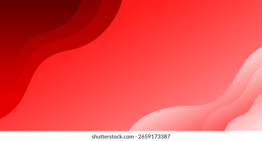 Abstrato camada de onda vermelha plano de fundo moderno para o conceito corporativo, modelo, cartaz, brochura, site, design de panfleto. Ilustração vetorial	