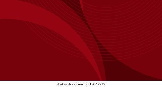 Abstract red wave line pattern on dark blue background. Futuristic technology concept. Suit for banner, poster, cover, brochure, flyer, website