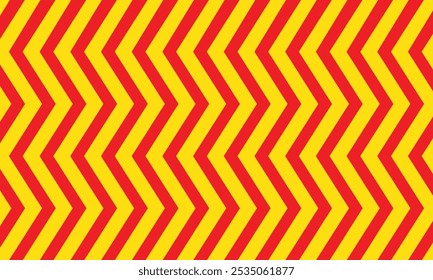 abstract red wave line pattern on yellow can be used background.