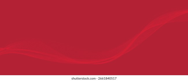 Abstract Red Wave Lines. EPS10
