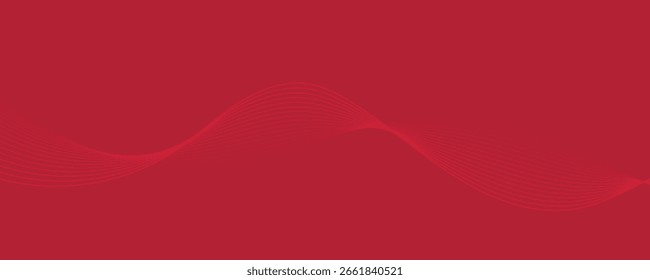 Abstract Red Wave Lines. EPS10