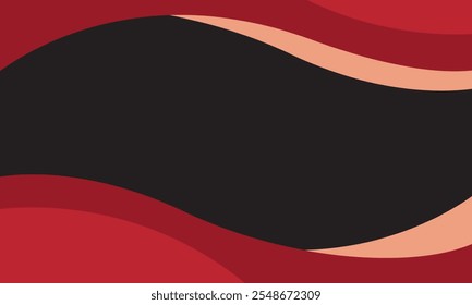 Onda roja Abstractas sobre fondo negro
