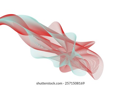 Abstract red wave texture, Wave download lines on white background 2025