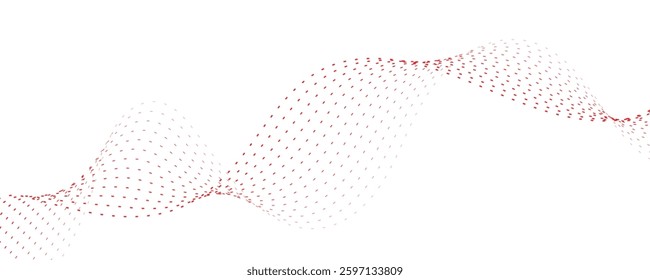 Abstract red wave vector background