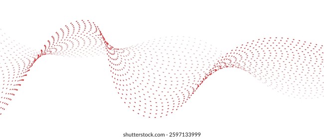 Abstract red wave vector background