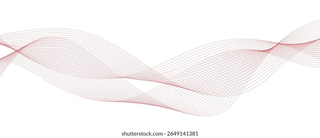 plano de fundo do vetor de onda vermelha abstrato