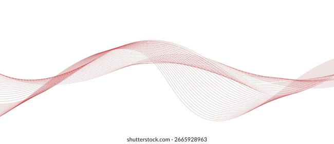Abstract red wave vector illustration