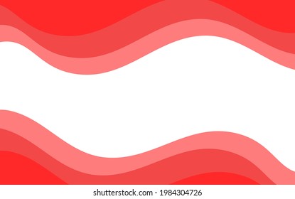 Abstract red waveform background leaves space for text for presentation or illustration.