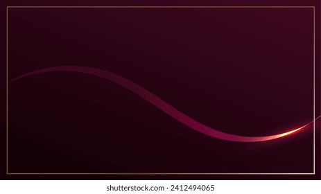 Abstract red waveform ribbon lines elements with glowing light effect on background. Vector graphic illustrator.
