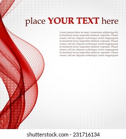 Abstract red waves background