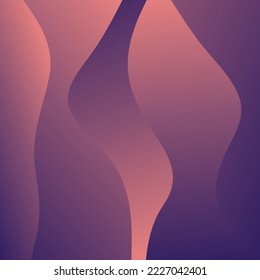 Abstract Red Waves background. Dynamic shapes composition