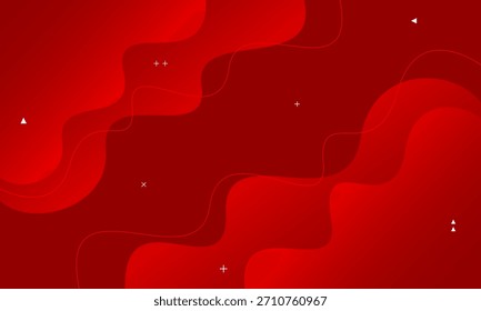Fondo Abstractas de las ondas rojas, composición dinámica moderna del fluido que fluye. Conveniente para el cartel, tarjeta, Anuncio, telón de fondo, folleto, cubierta, Fondo de pantalla, volante. Diseño de Vector