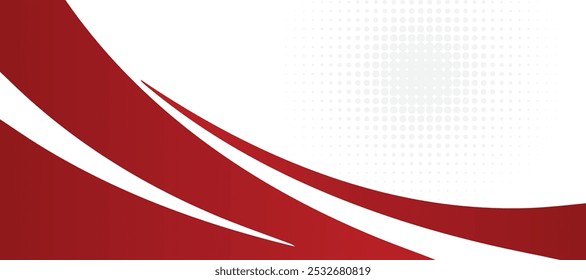 Abstract red waves are flowing on  white background. red line background curve element. Suit for business, cover, header, wallpaper, corporate, website, flyer