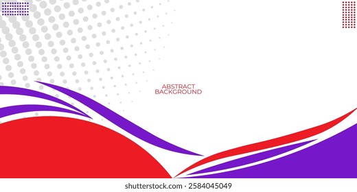 Abstract red waves are flowing on blue and white background. red blue line background curve element. Suit for business, banner, cover, header, wallpaper, corporate