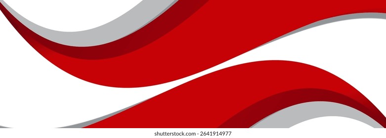 Abstract red waves are flowing on black and white background. red line background curve element. Suit for business, cover, header, wallpaper, corporate, website, flyer