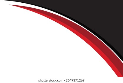 Abstract red waves are flowing on black and white background. red line background curve element. Suit for business, cover, header, wallpaper, corporate, website, flyer