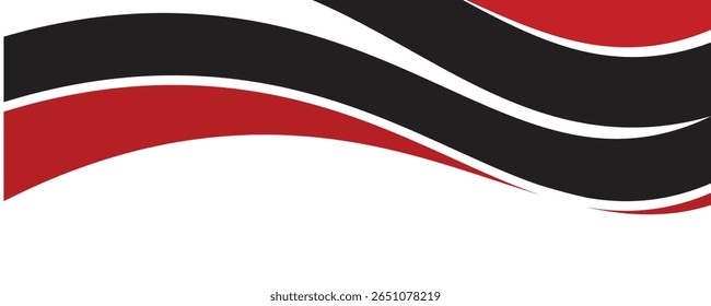Abstract red waves are flowing on black and white background. red line background curve element. Suit for business, cover, header, wallpaper, corporate, website, flyer